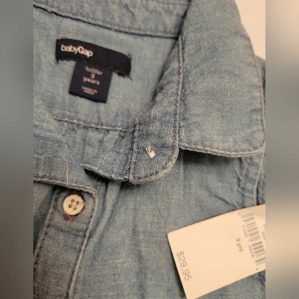 BABYGAP SLEEVELESS DENIM DRESS - Picture 2 of 2